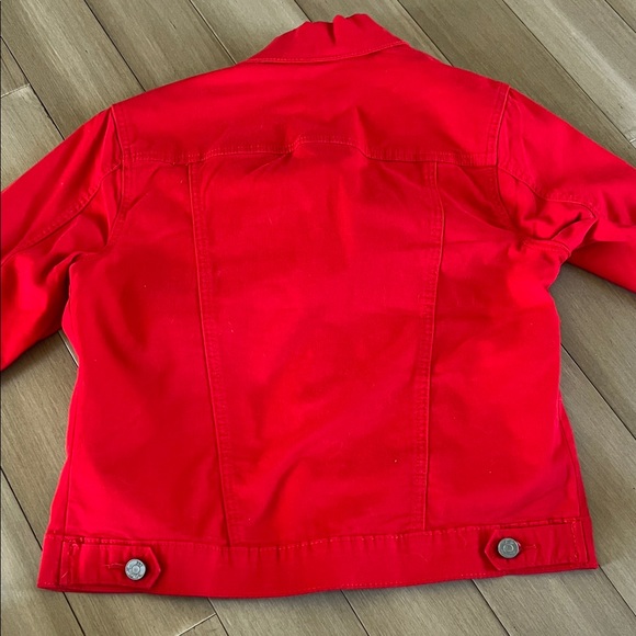 Kut from the Kloth Women's Red Jean Jacket - Picture 9 of 11